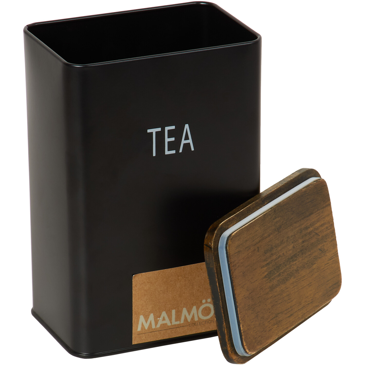 Malmo Rectangular Canister - Black / Tea Image 4