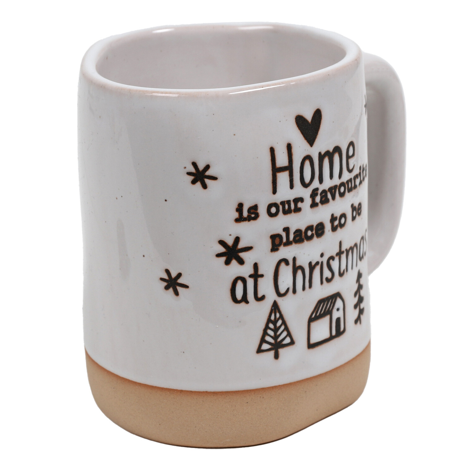 Festive Forest White Stone Mug Image 2