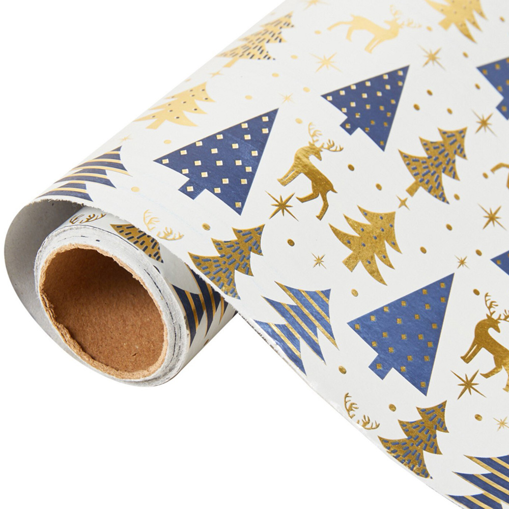 Navy Gold Tree or Snowflake Wrap - Navy or Gold Image 7