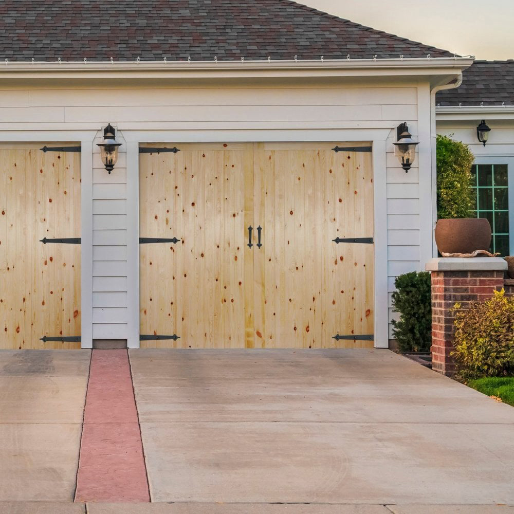 Solid Redwood Framed Ledged and Braced External Garage Door 1981 x 2134mm Image 2