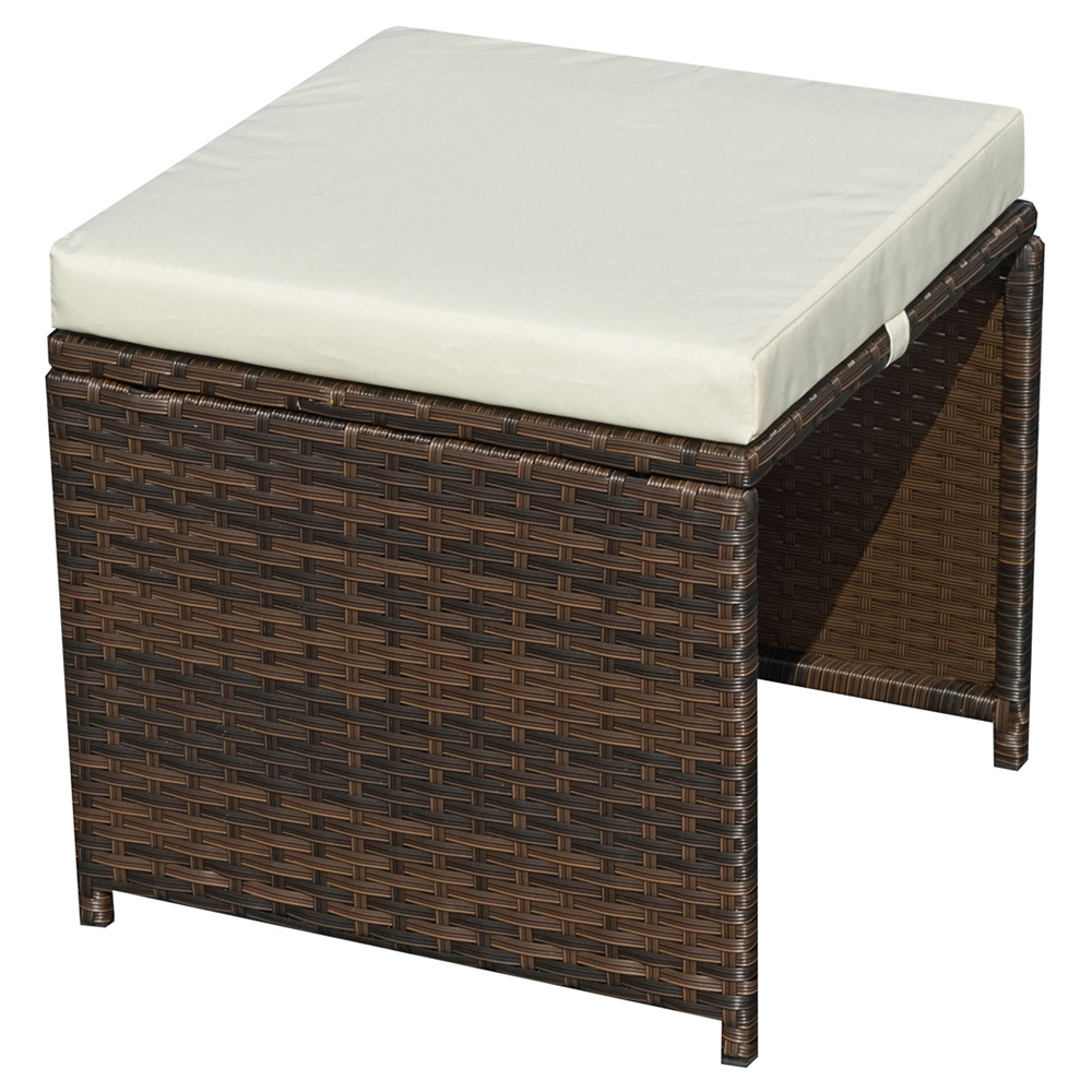 Royalcraft Cannes 8 Seater Cube Dining Set Brown Image 10