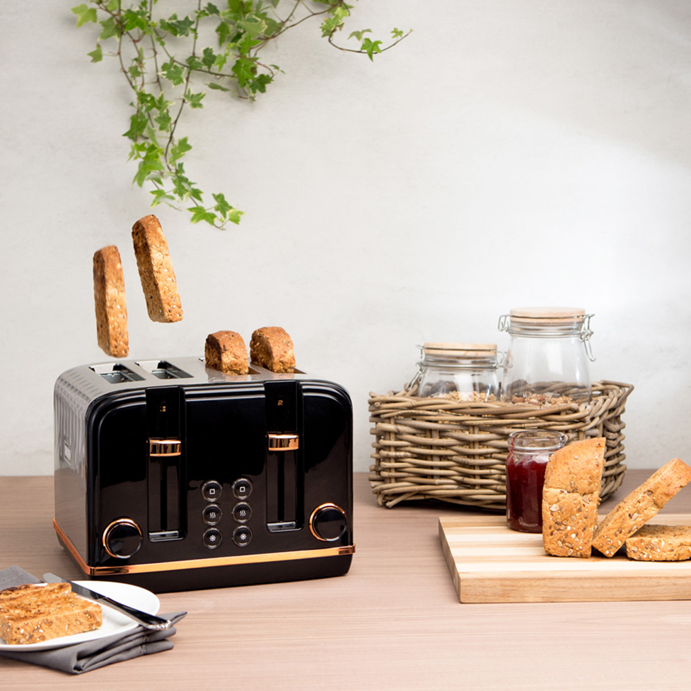 Haden Black Salcombe 4 Slice Toaster Image 2