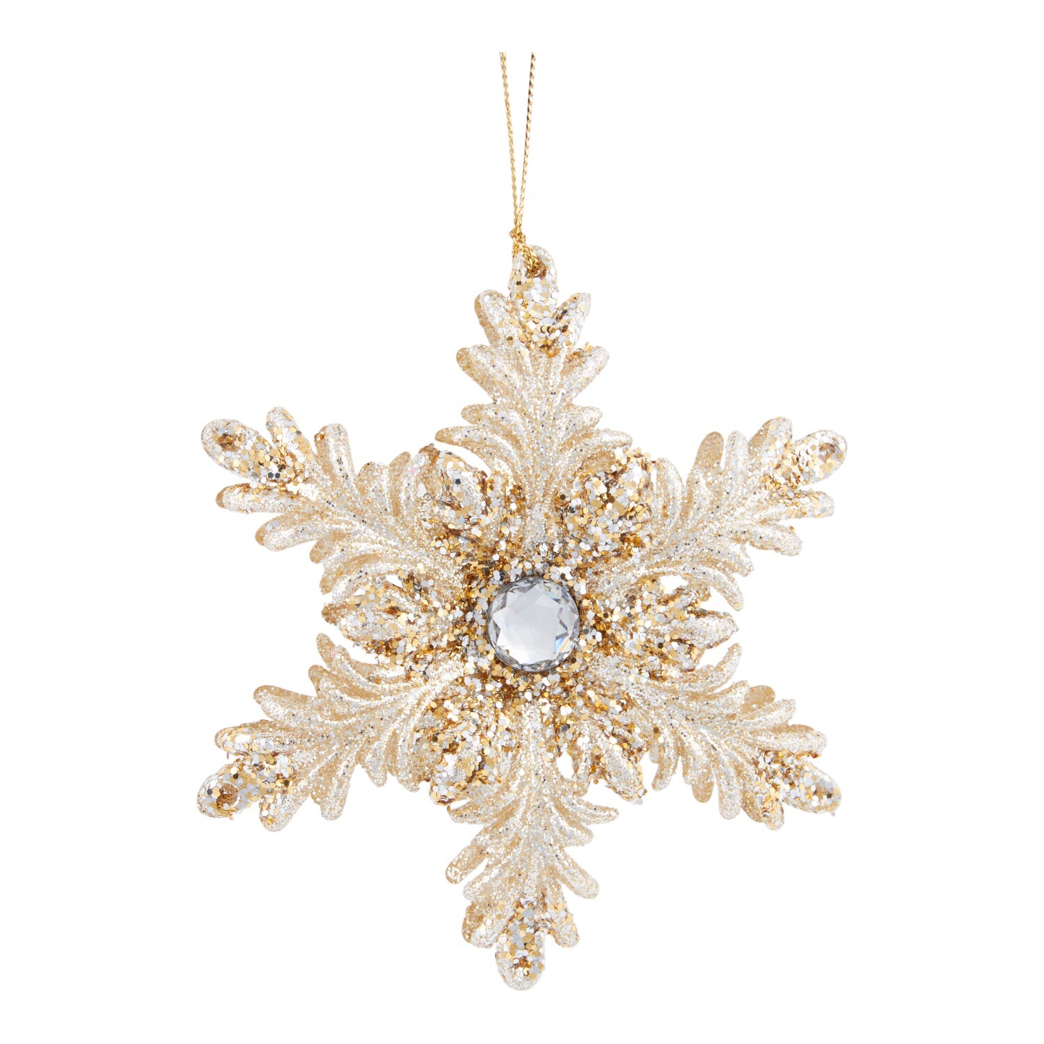 Glitter Snowflake Hanging Decoration Image 4