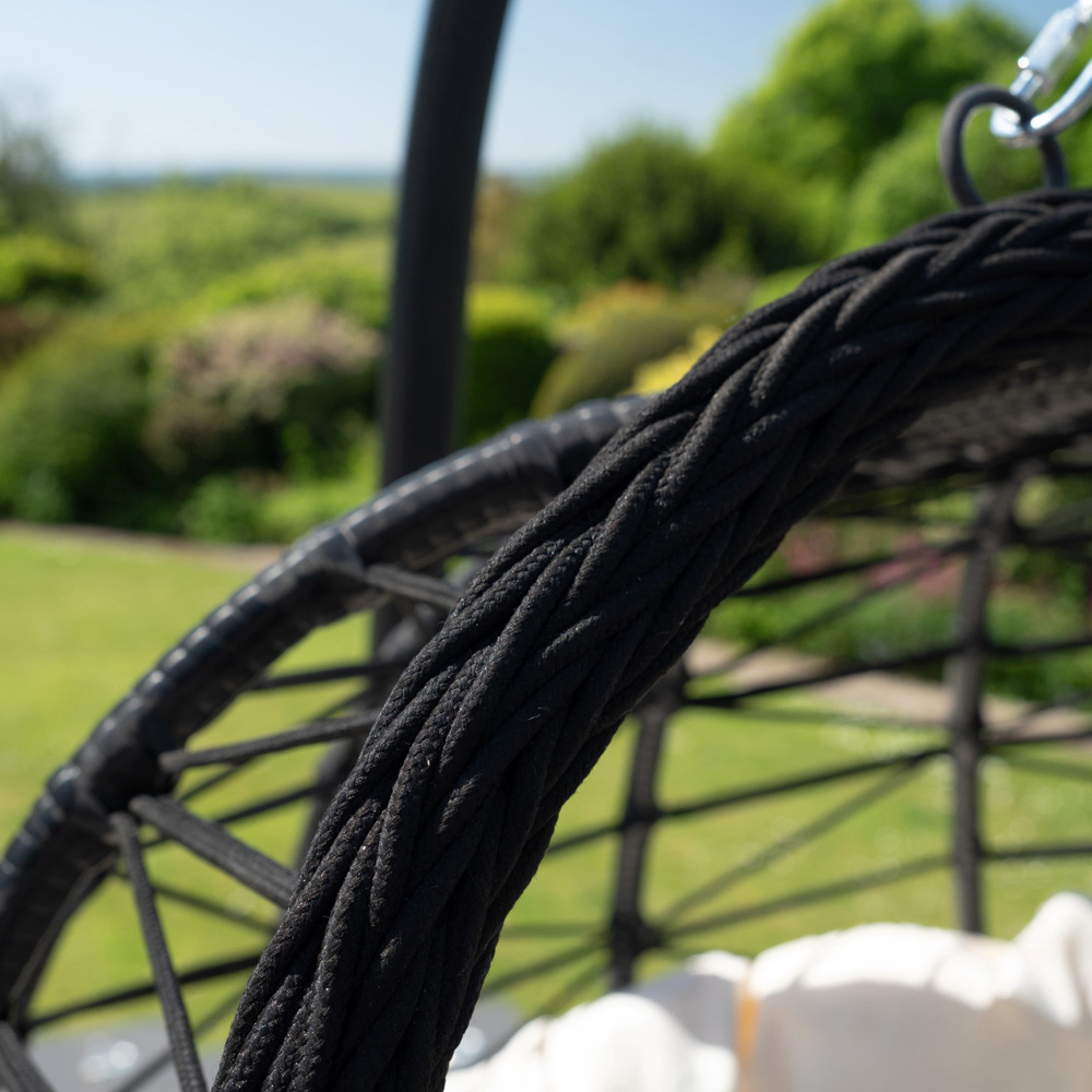 Artemis Home Hebden White Garden Hanging Egg Chair Image 3