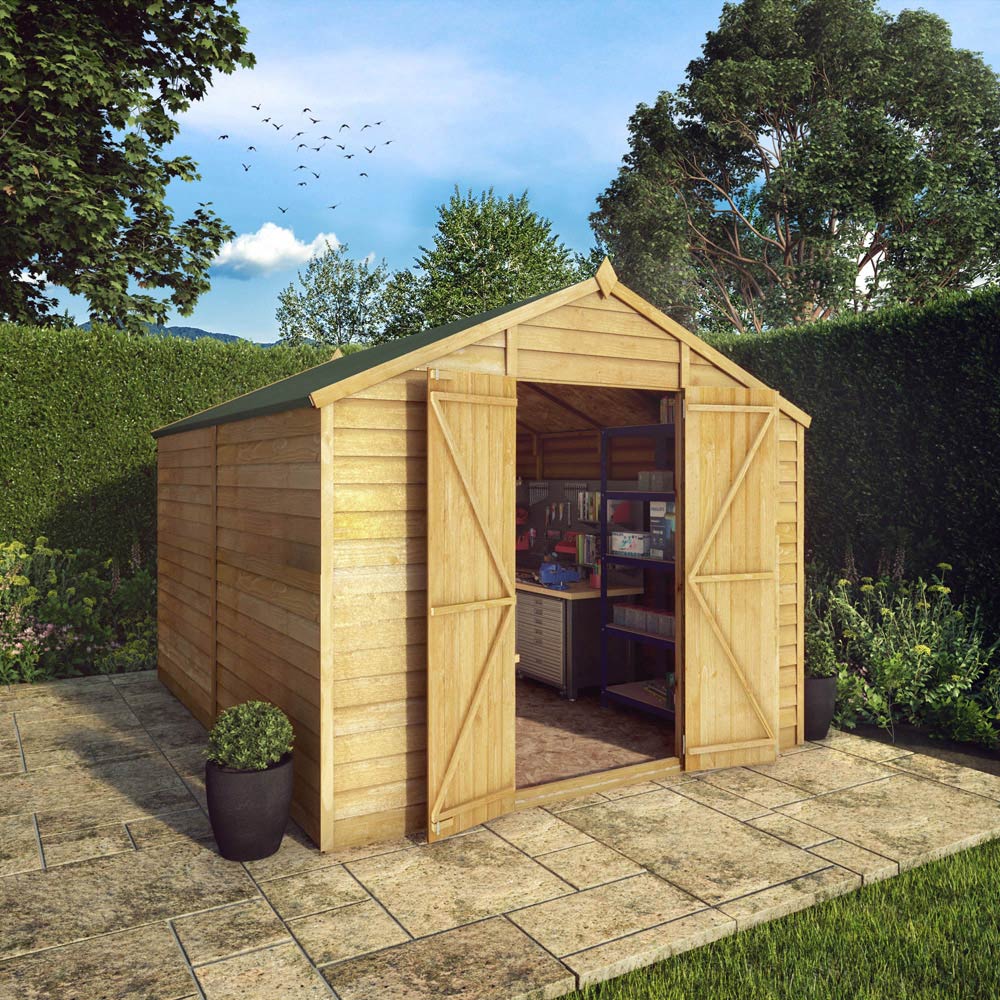 Mercia 10 x 8ft Double Door Overlap Apex Shed Image 3