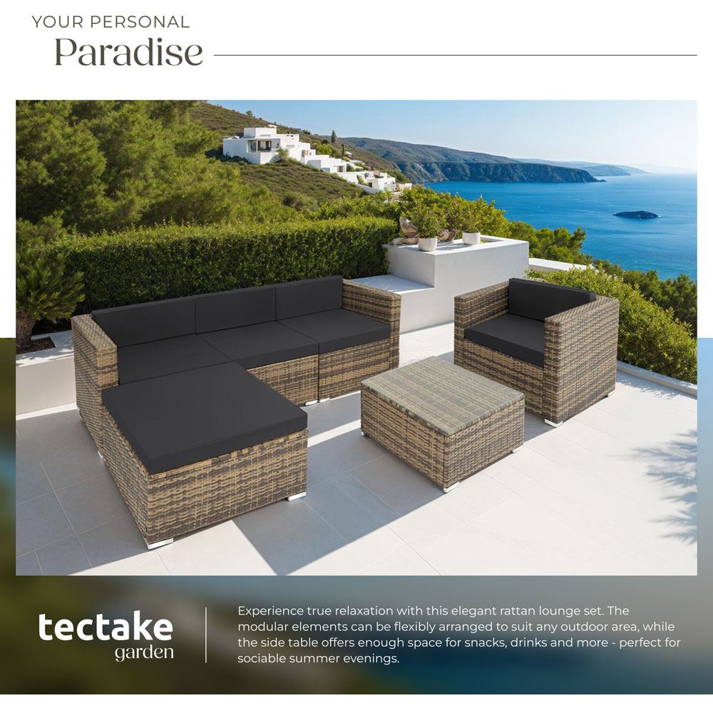tectake Milan Nature Garden Furniture Set Image 4