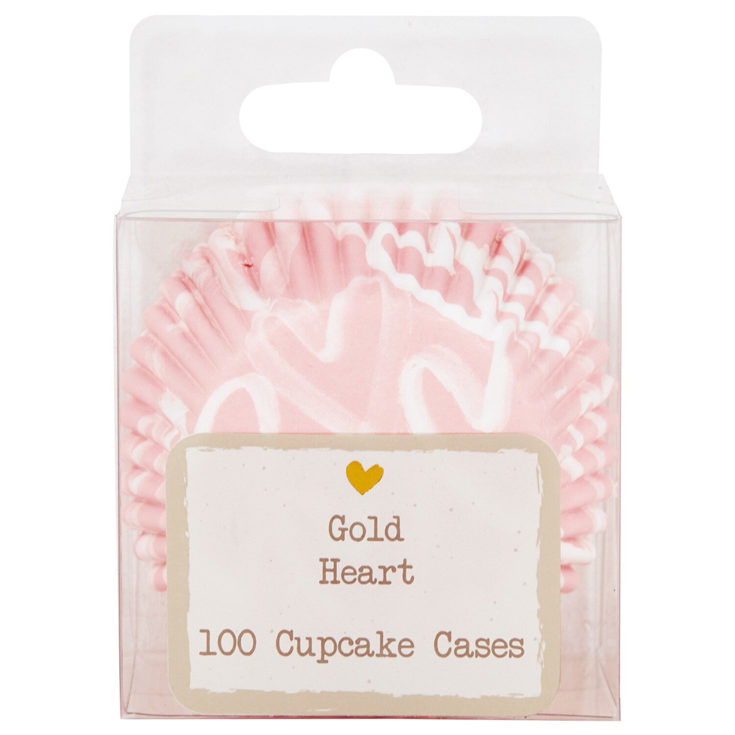 Pack of 100 Hearts Cupcake Cases - Pink Image 1