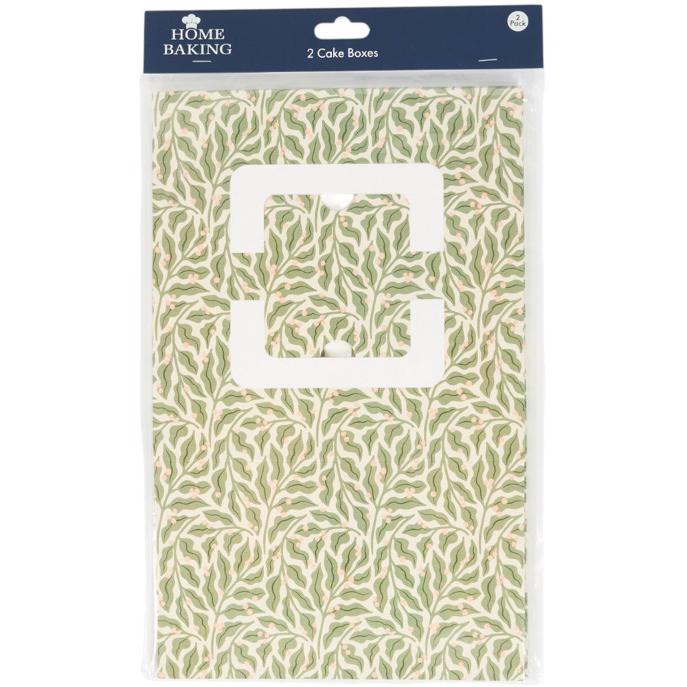 Pack of 2 Cake BoxesGreen Leaves Image 2