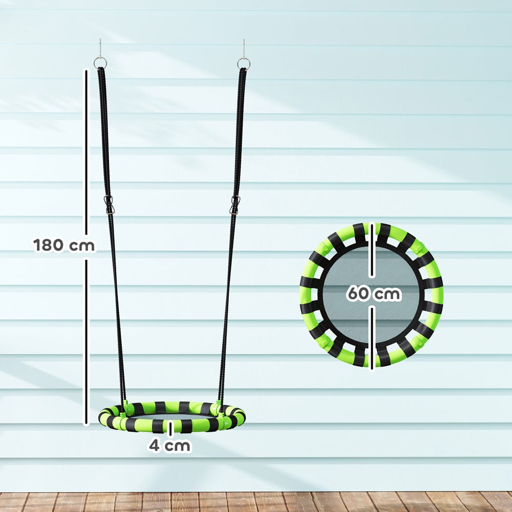 AIYAPLAY Kids Black Nest Swing Set 60cm Image 9