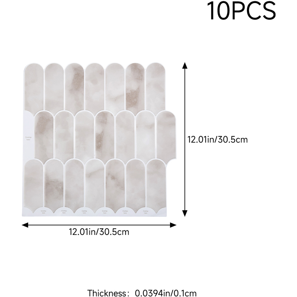 Living and Home Light Beige Arch Self Adhesive Wall Sticker 10 Pack Image 9