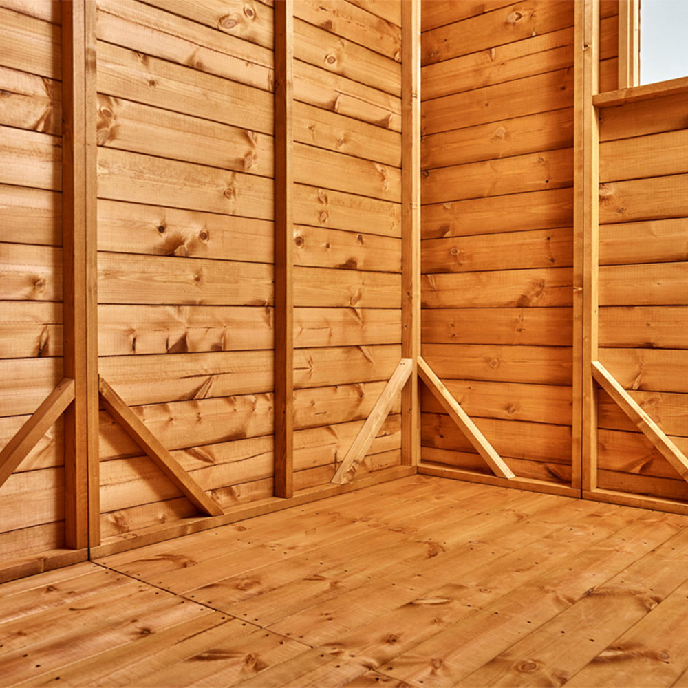 Power Sheds 6 x 4ft Double Door Pent Wooden Shed Image 6