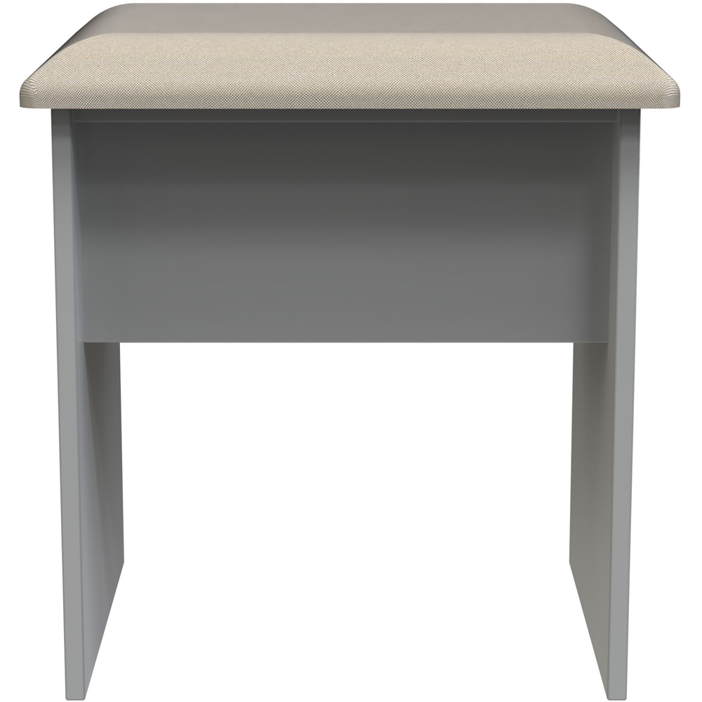 Cube Dusk Grey Dressing Table Stool Image 3