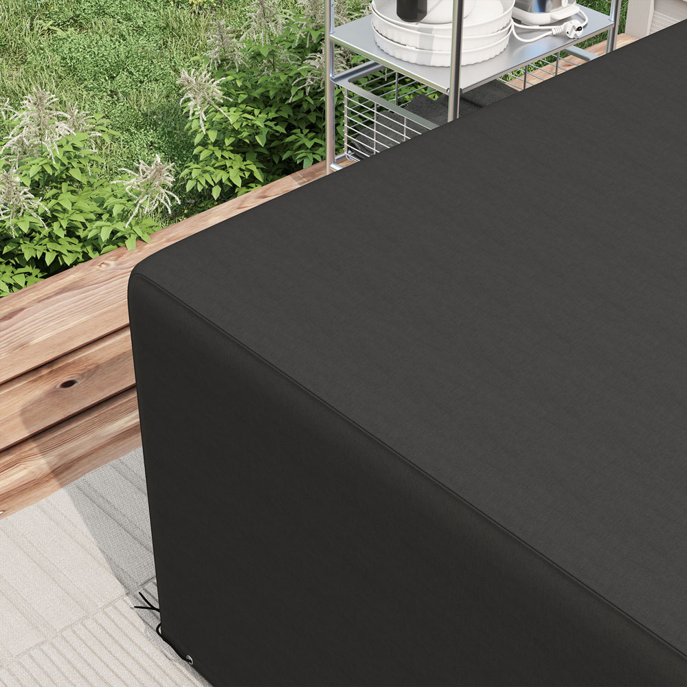 Outsunny Black Wicker Rattan Garden Furniture Cover 245 x 165 x 66cm Image 5