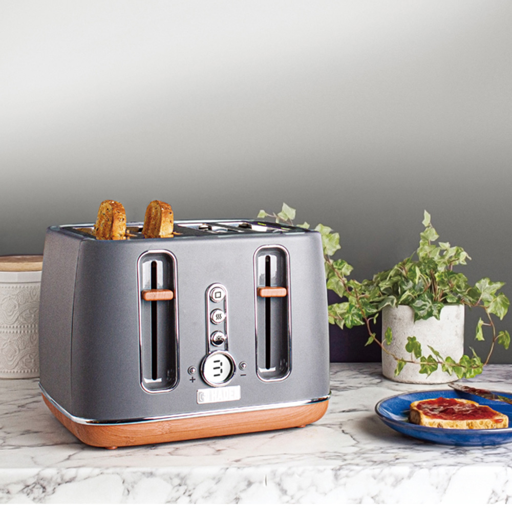 Haden Grey Dorchester 4 Slice Toaster Image 2