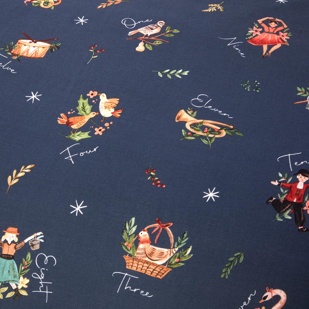 12 Days of Christmas Duvet Set - Blue / Double Image 4