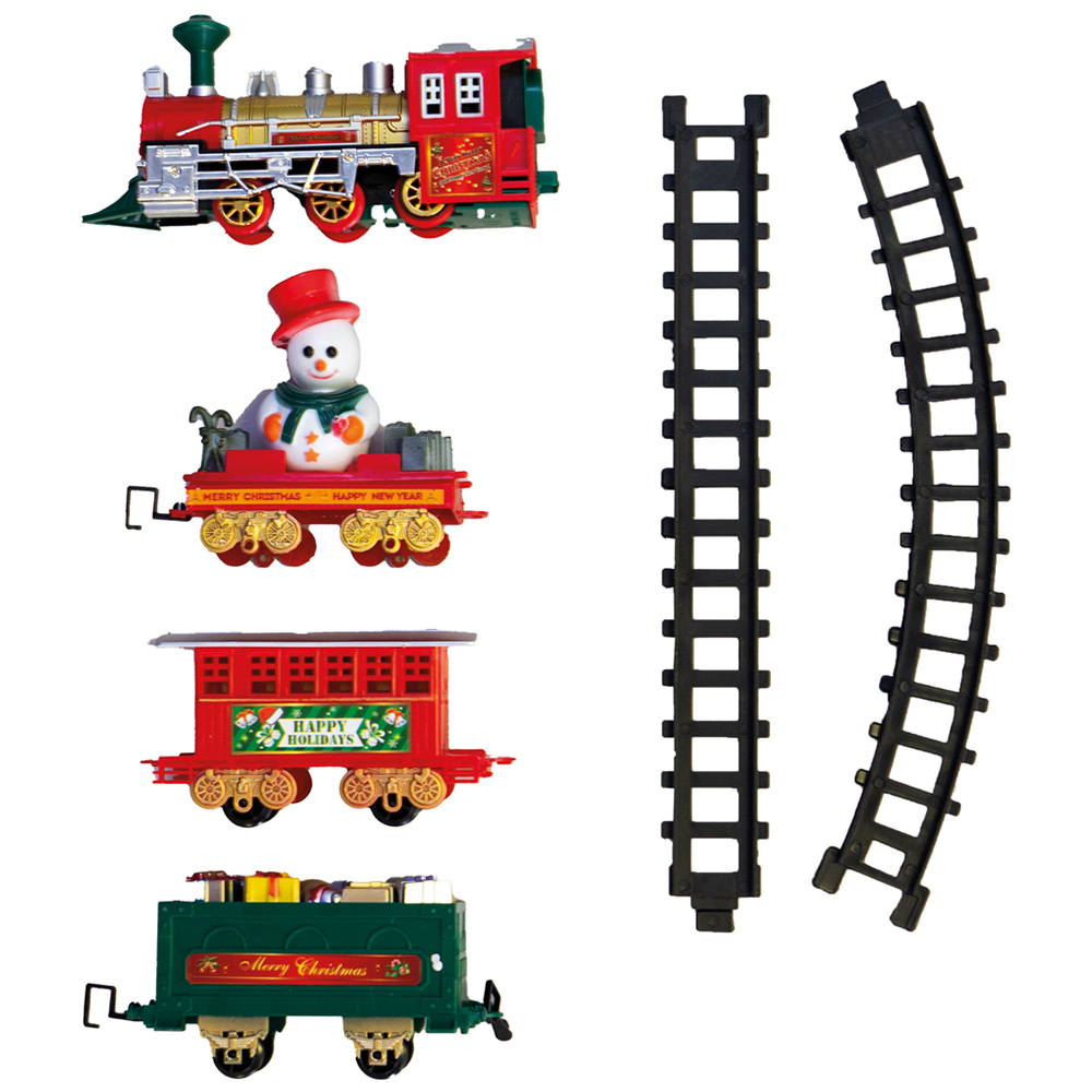 St Helens 3 Carriages Battery Operated Christmas Train Set Image 2