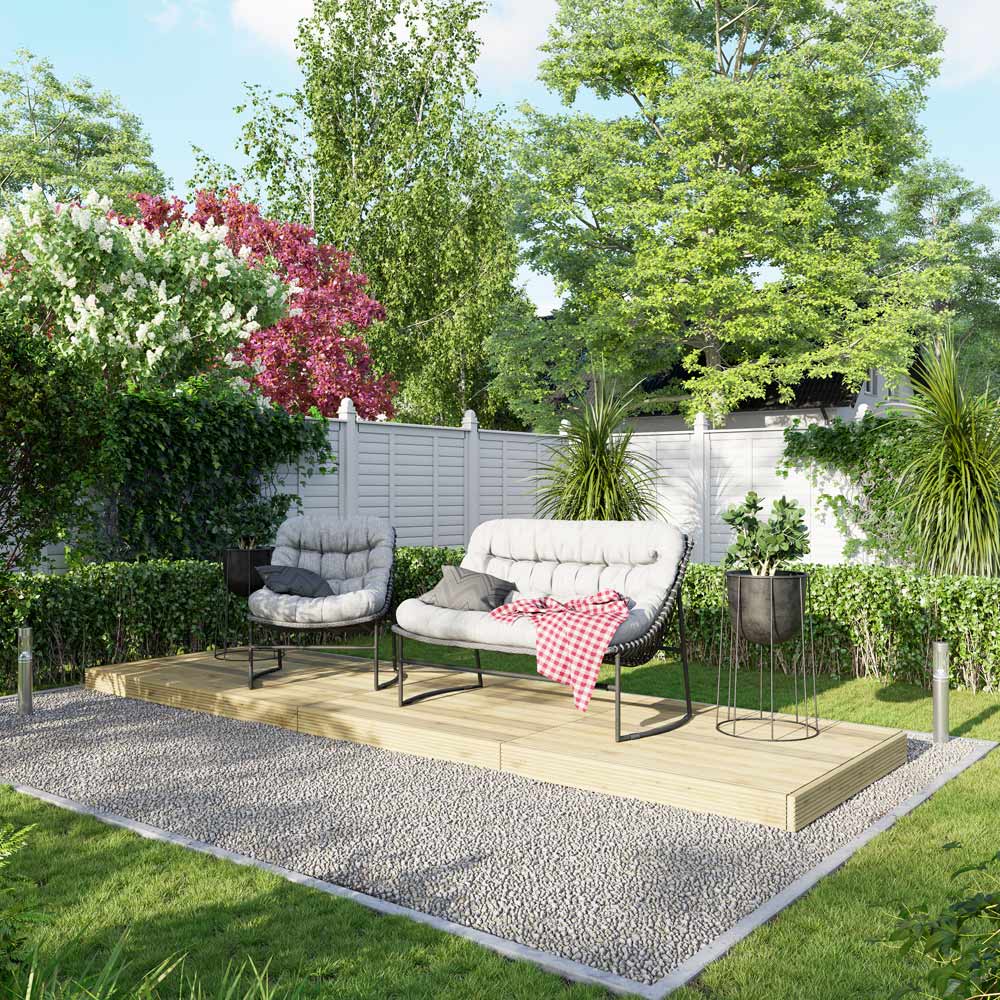 Power 4 x 14ft Timber Decking Kit With No Handrails Image 2