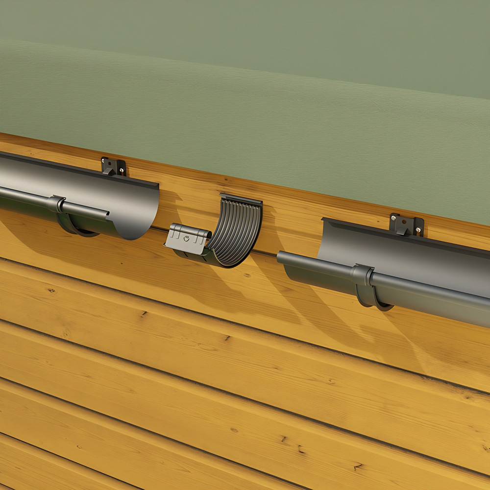 Galeco 12 x 6ft to 20 x 12ft Apex Garden Shed Graphite Steel Standard Gutter Kit Image 6