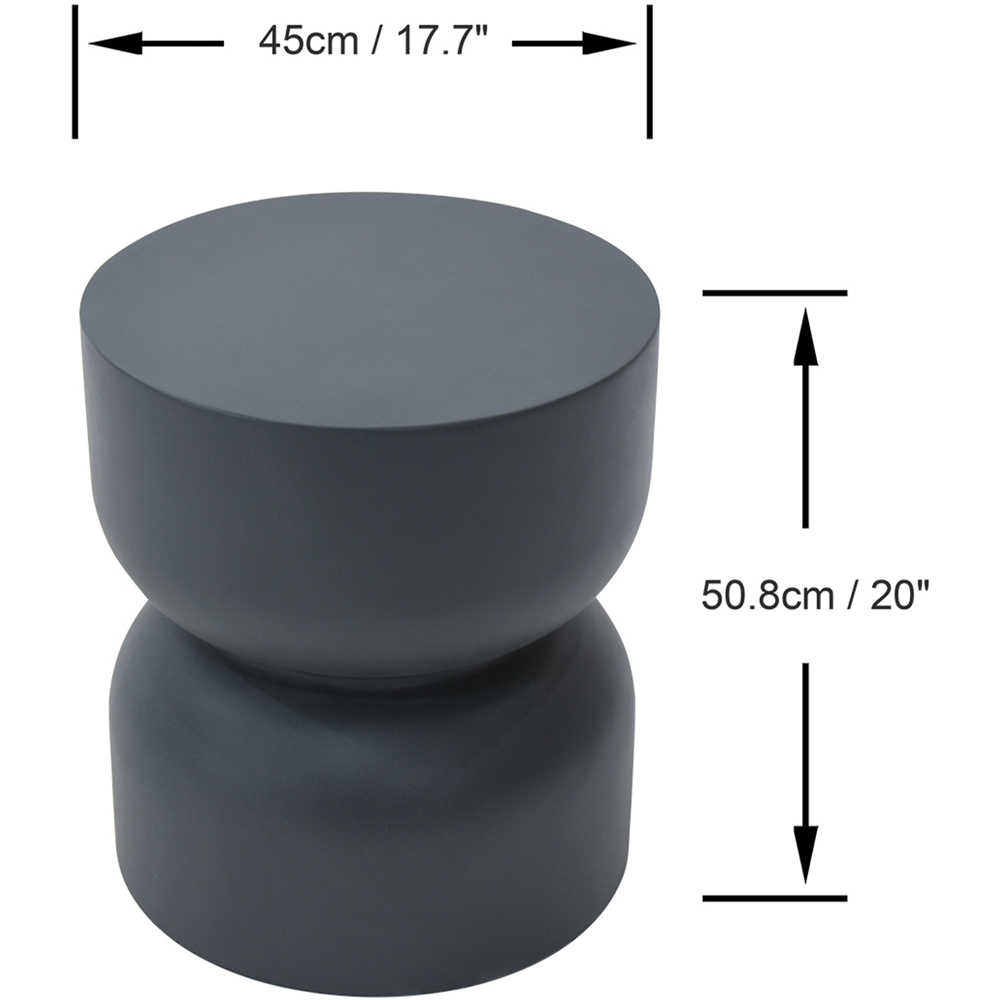 Elementi Chronos Slate Black GRC Side Table Image 6