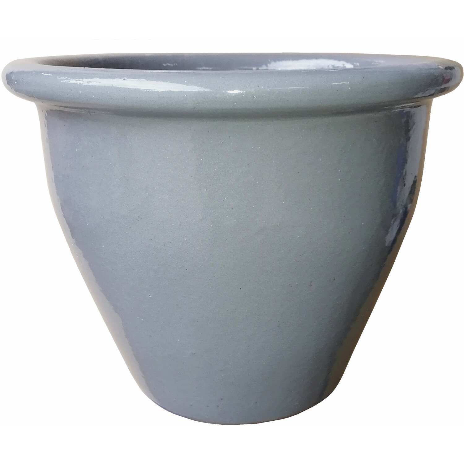 Traditional Glazed Pot Multicolour 18cm Image 3