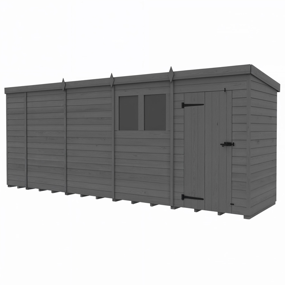 Foreverspaces 19 x 7ft Composite Board Pent Garden Shed Image 2