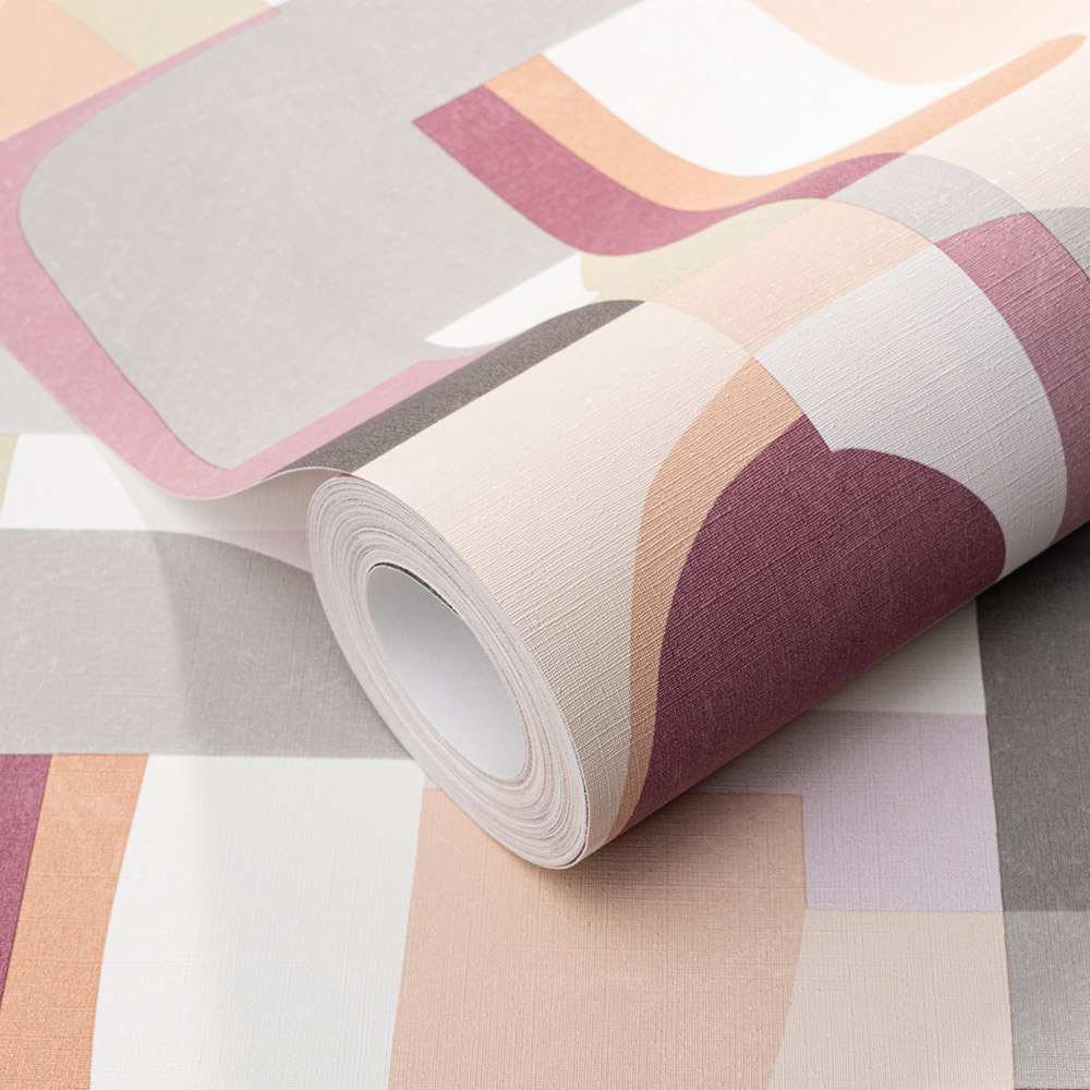 Erismann Fragment Geometric Violet Vinyl Wallpaper Image 3