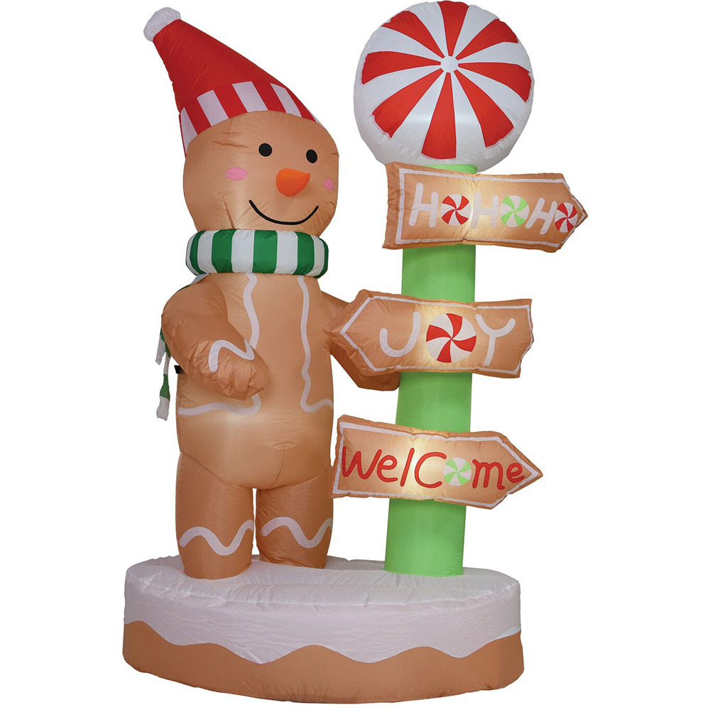 Gingerbread Sign Inflatable 6ft - Multicolour Image 2