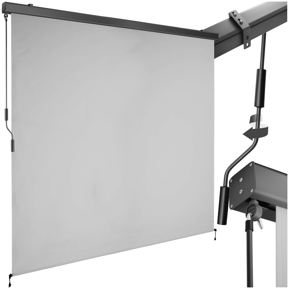 tectake Eloise Light Grey Vertical Awning with 2 Wall Brackets 2 x 2.5m Image 2