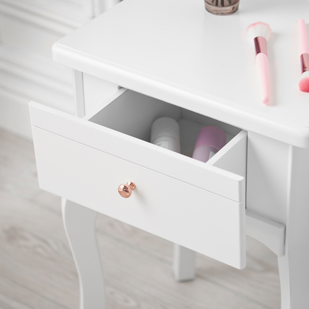 CARME Home Sorrento White Side Table Image 4