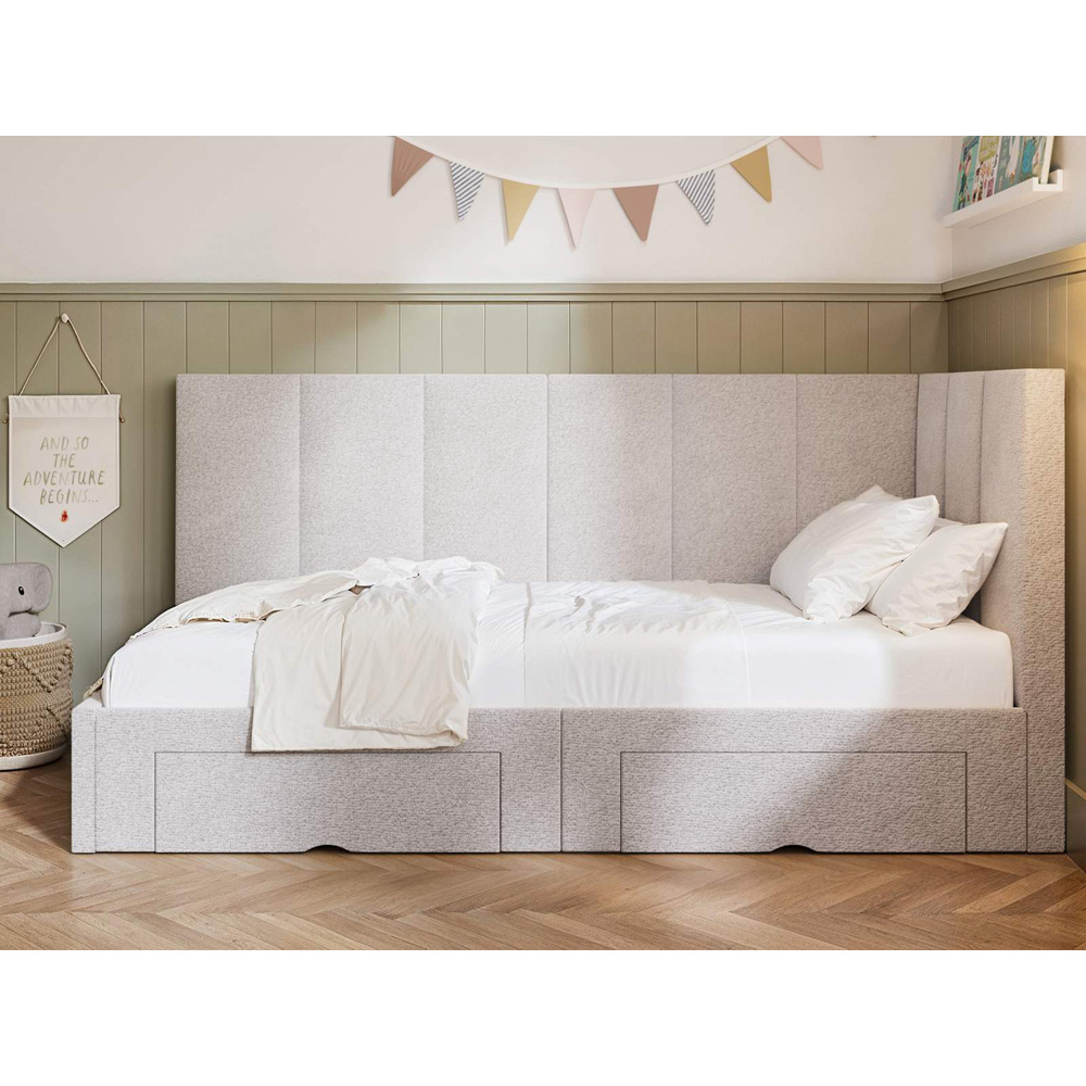 Flair Harley 2 Drawers Beige Boucle Bed Frame Image 5