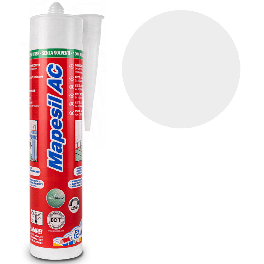 MAPEI Mapeisil AC 111 Silver Grey Silicone Sealant 310ml Image 2