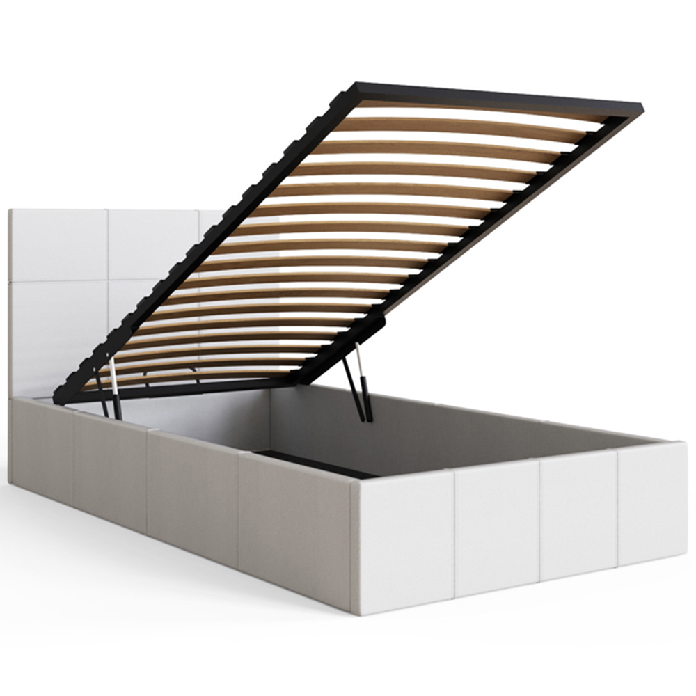 GFW Single White End Lift Ottoman Bed Image 4