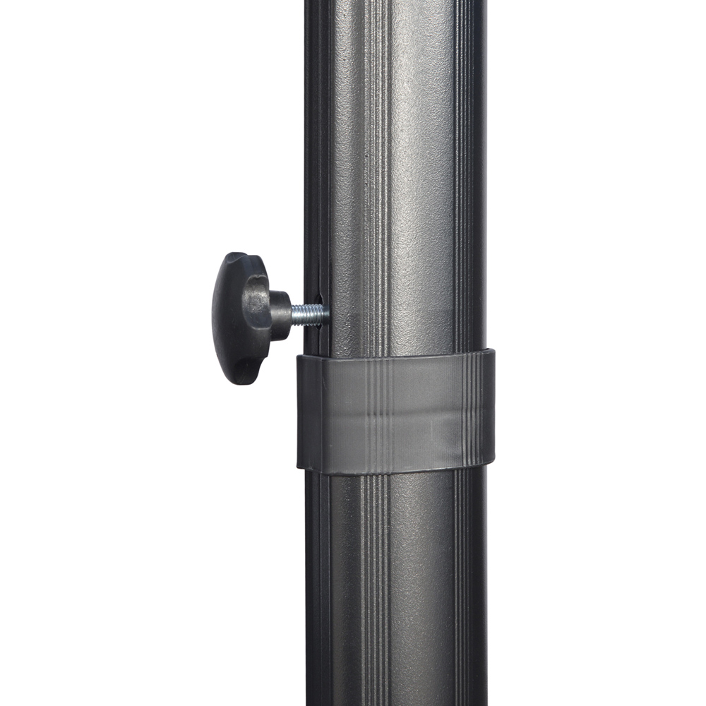 Outsunny Dark Grey Cantilever Paraso with Cross Base 2.7 x 2.7m Image 3