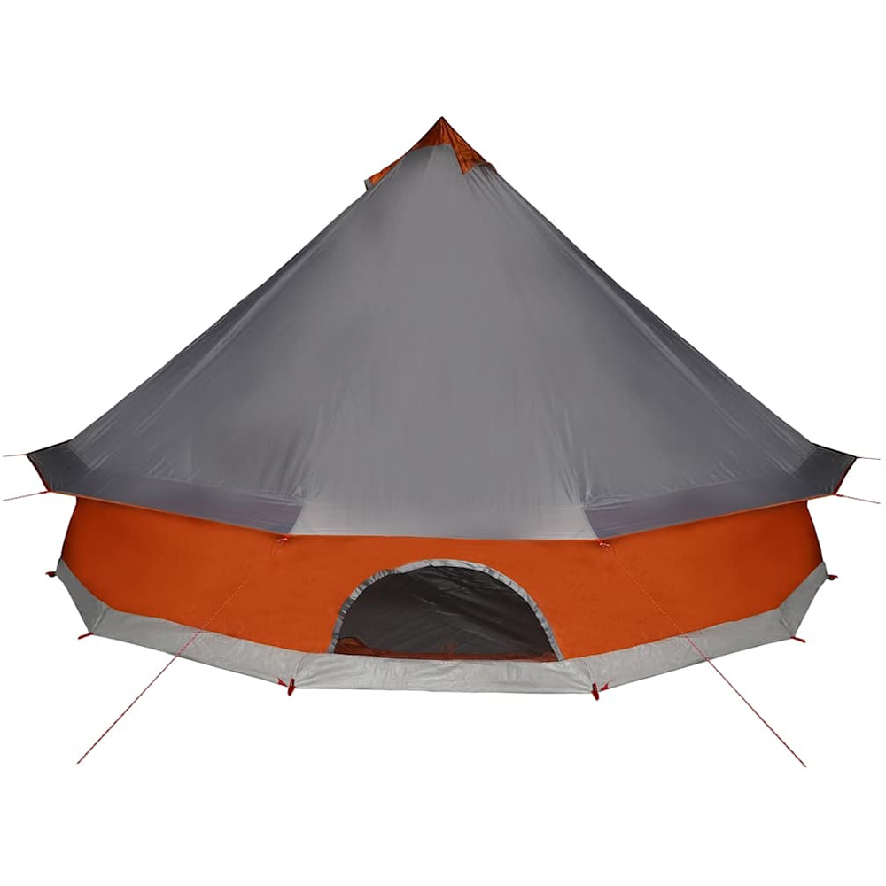 Walplus 6 Person Waterproof Tipi Family Tent Grey and Orange Image 5