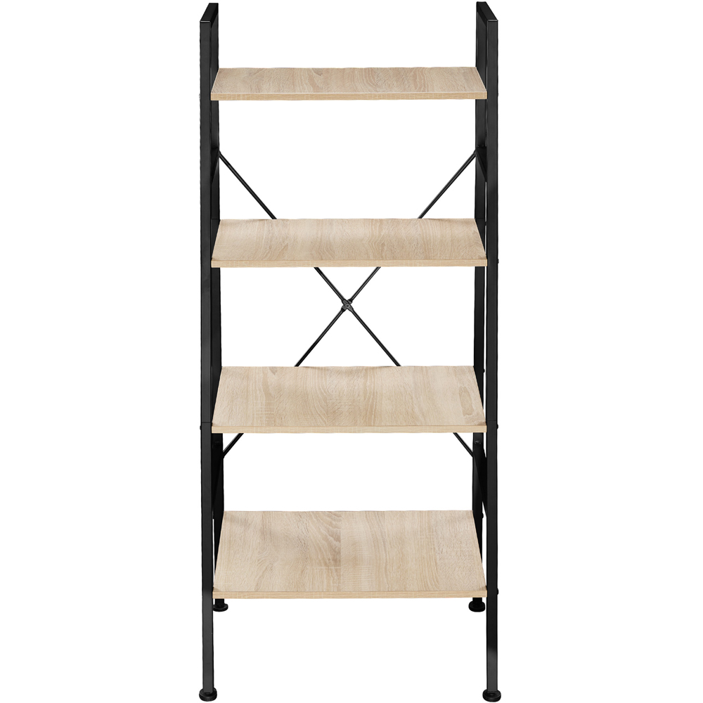 tectake Newcastle 4 Tier Light Wood Oak Sonoma Ladder Shelf Image 3
