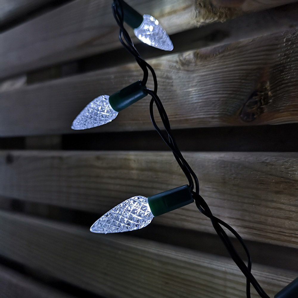 Samuel Alexander White LED Multi Action Pine Cone Christmas Lights 15m Image 2