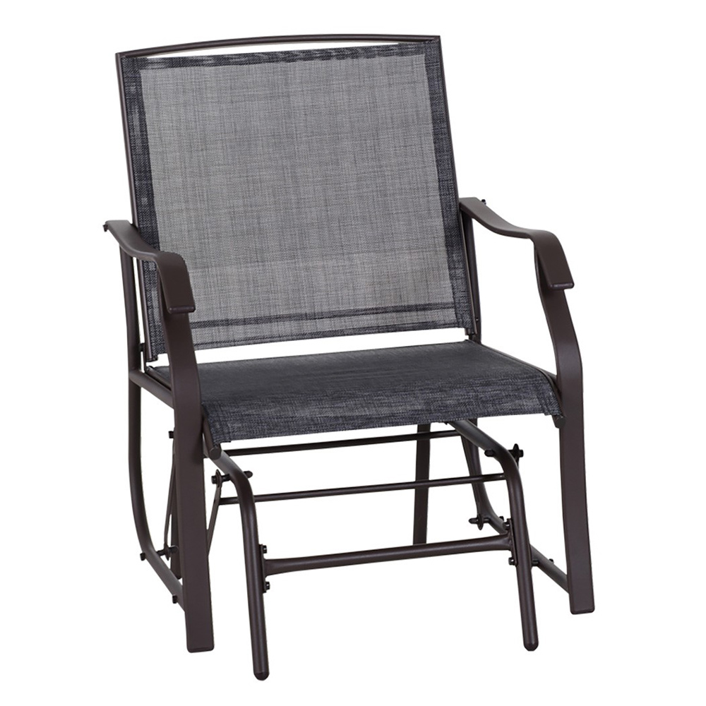 Outsunny Glider Rocking Chair & Table Image 3