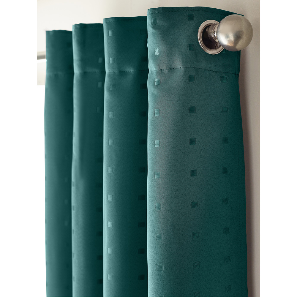 Alan Symonds Madison Teal Ring Top Curtain 168 x 229cm Image 5