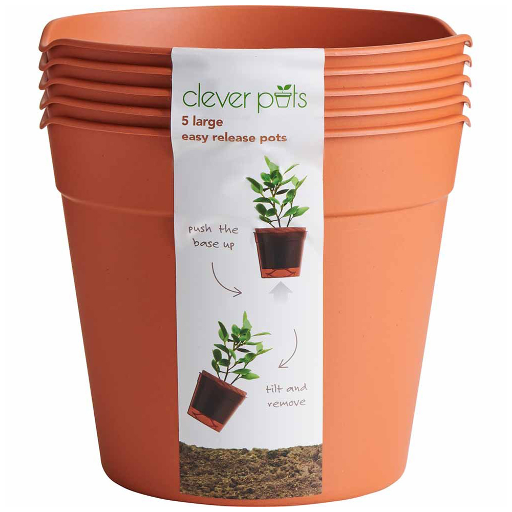 Clever Pots Large Easy Release Propagation Pots 15 x 13cm 5 Pack Image 1