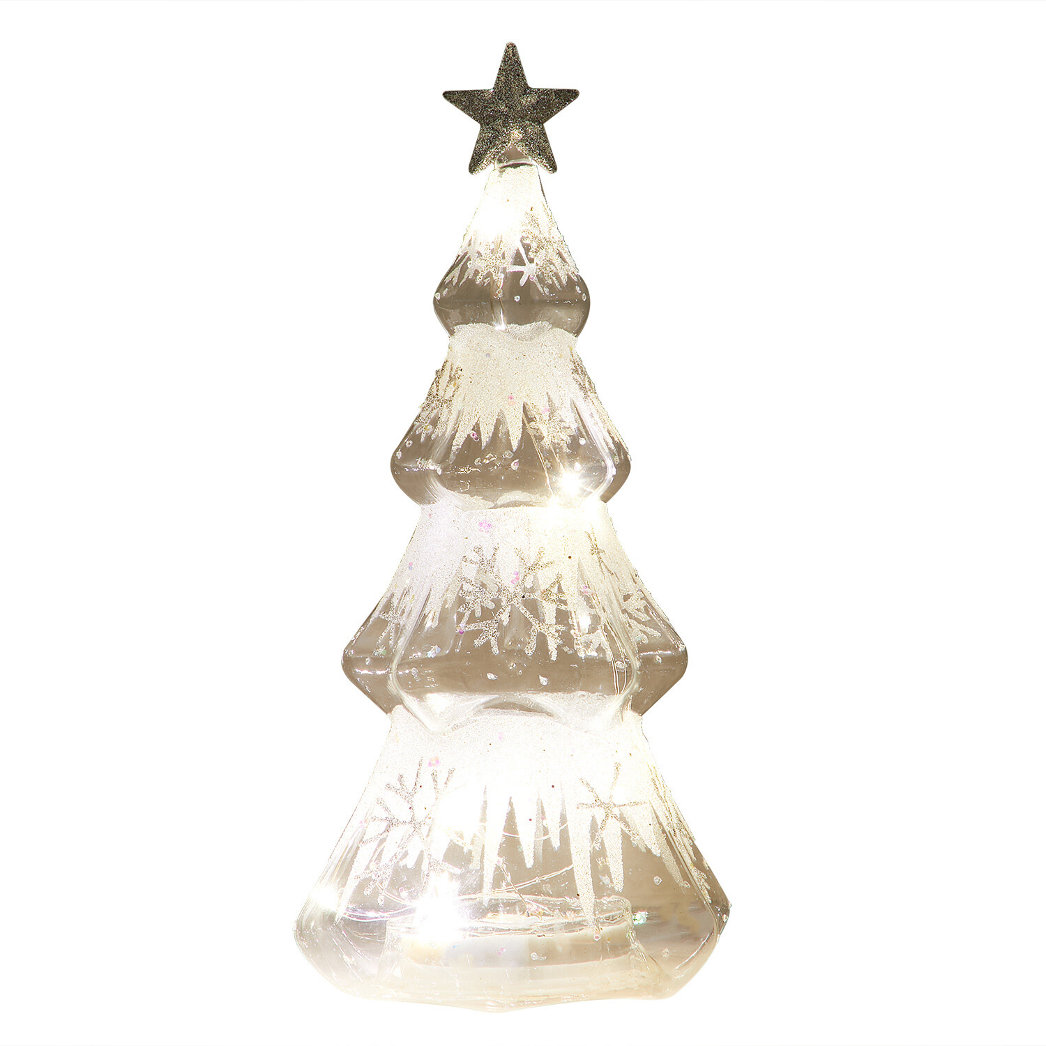 Glass Snowflake LED Tree Image 3