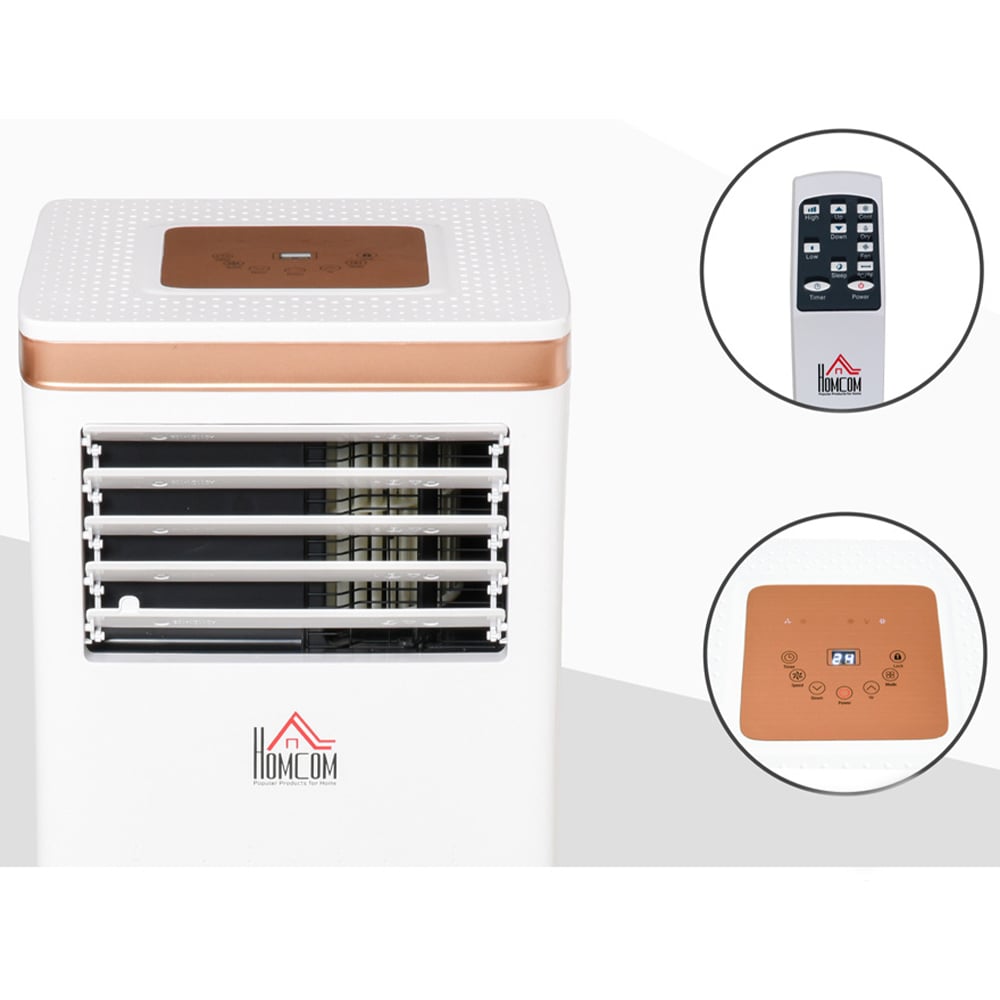 HOMCOM White and Rose Gold 7000BTU Air Conditioner Image 3