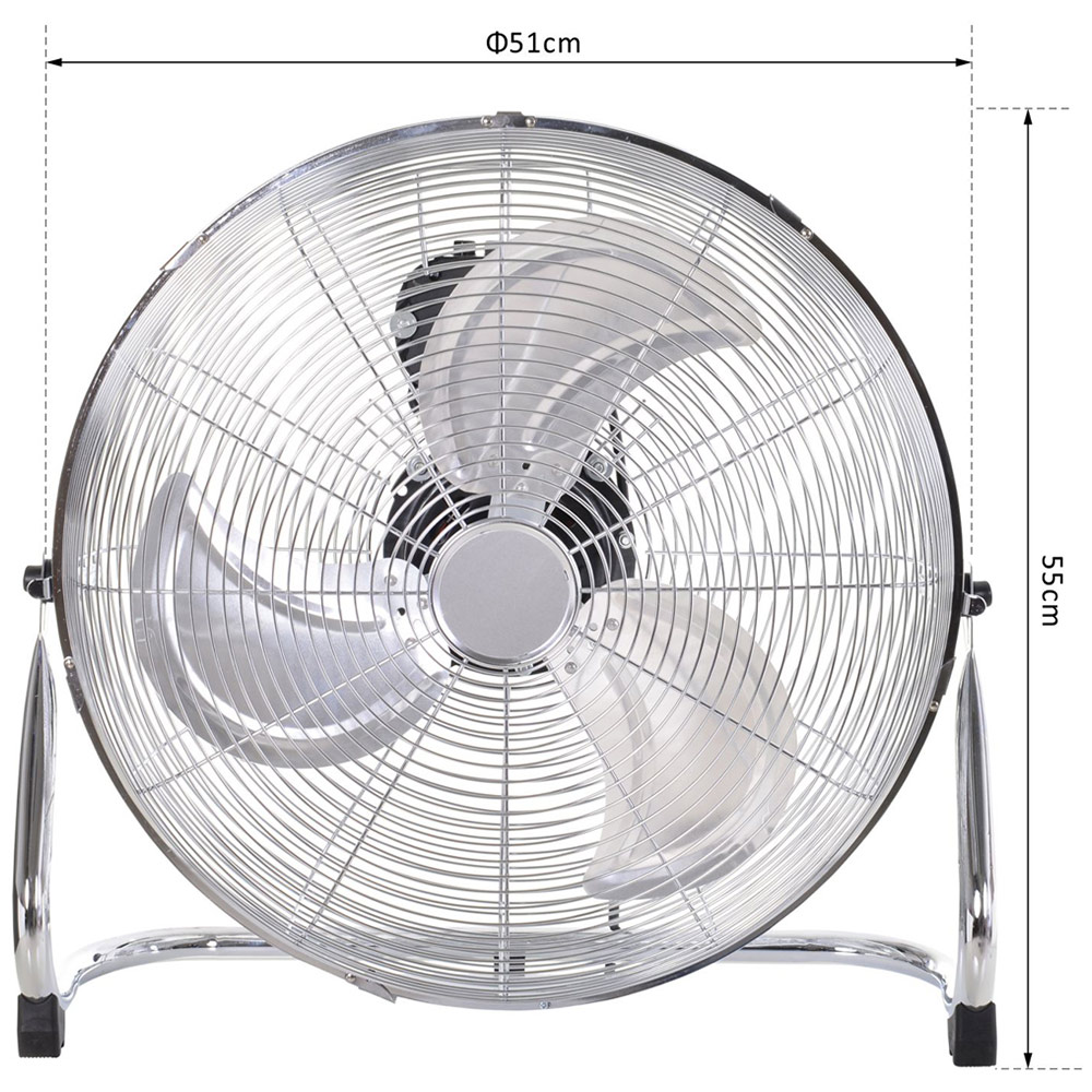 HOMCOM Silver Desk Fan 20 inch Image 7