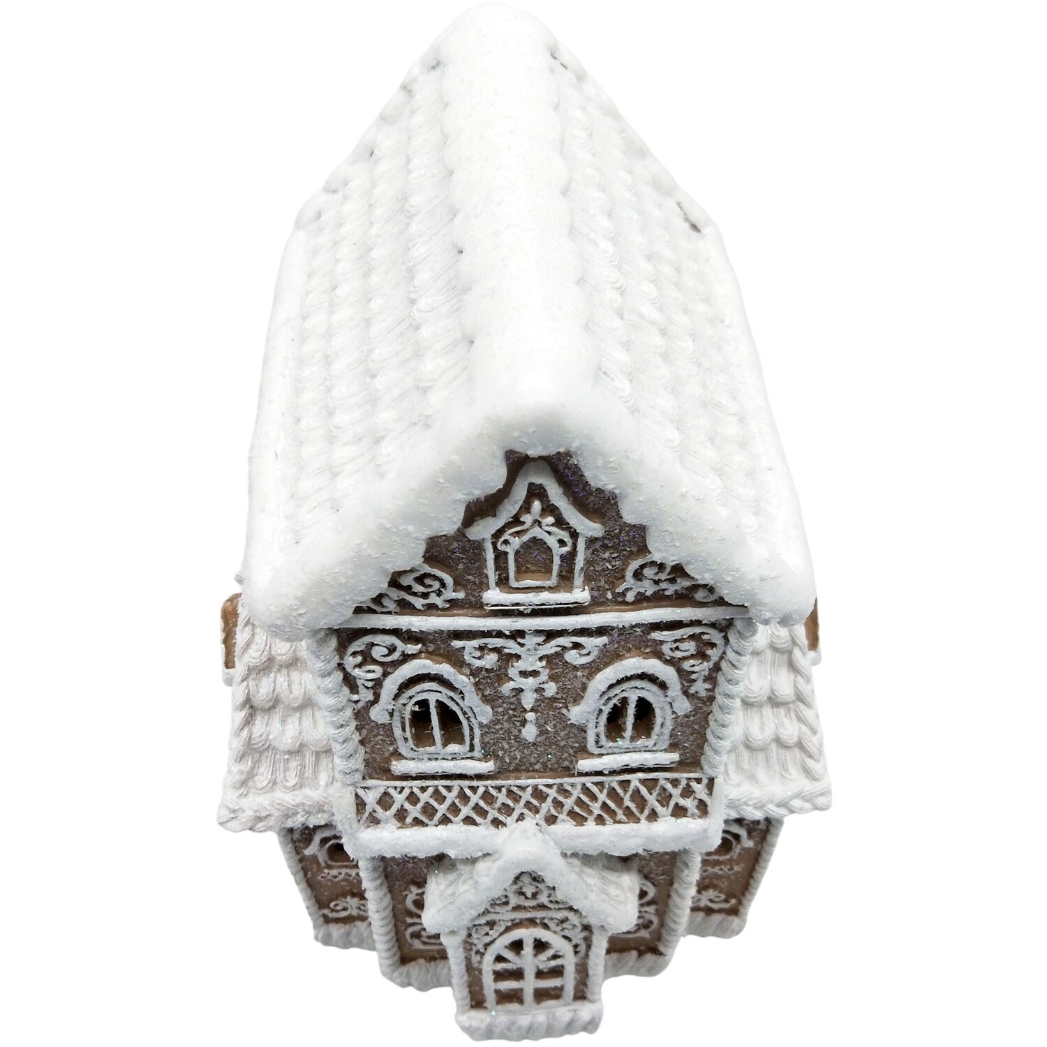 Gingerbread LED House DecorationBrown and White Image 13