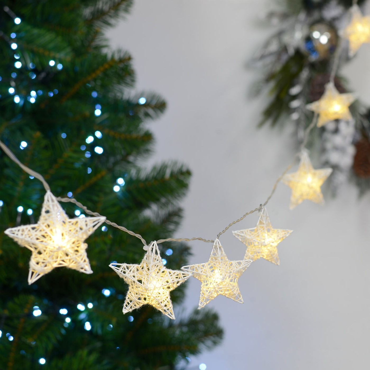 Star LED String Lights - White Image 3