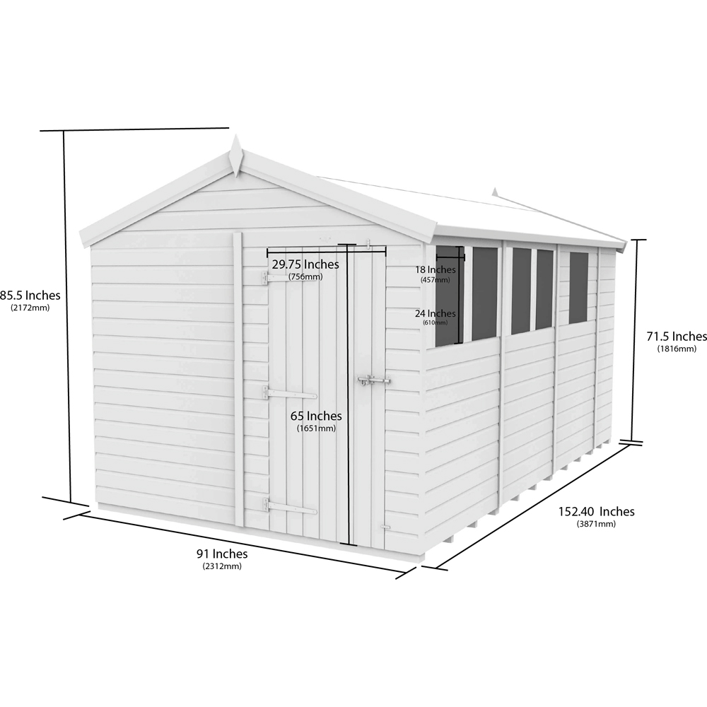 DIY Sheds 8 x 13ft Tongue and Groove Timber Apex Security Shed Image 9