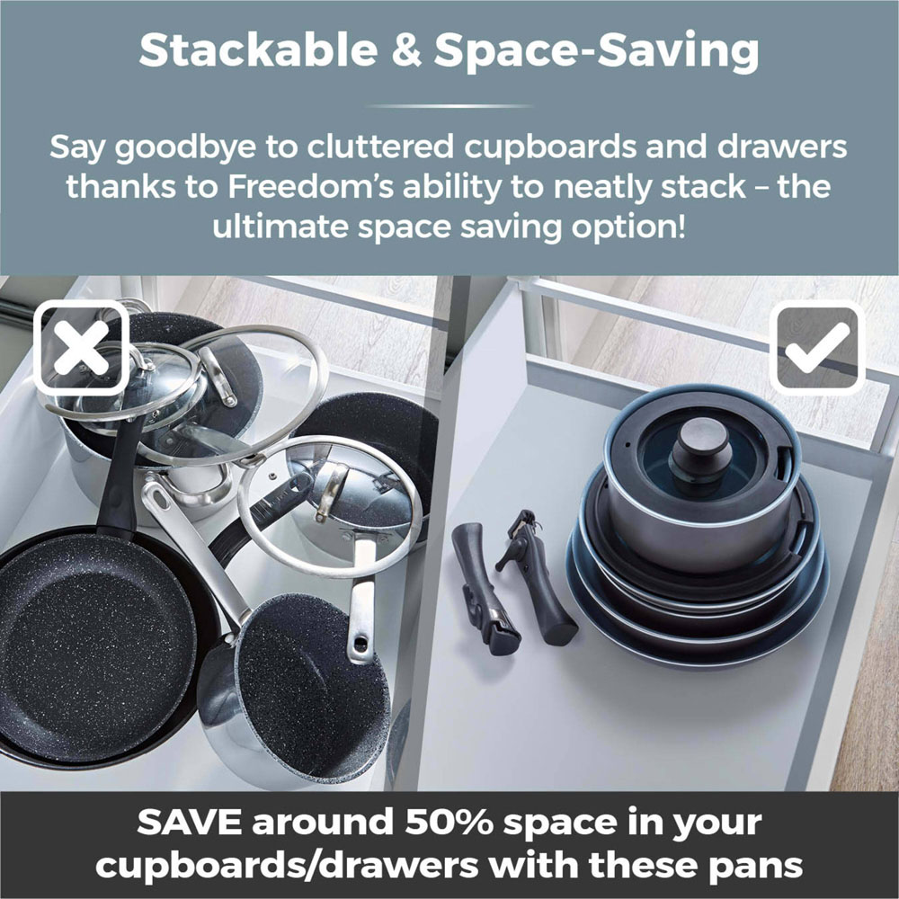 Tower 7 Piece Grey Cookware Set Image 7