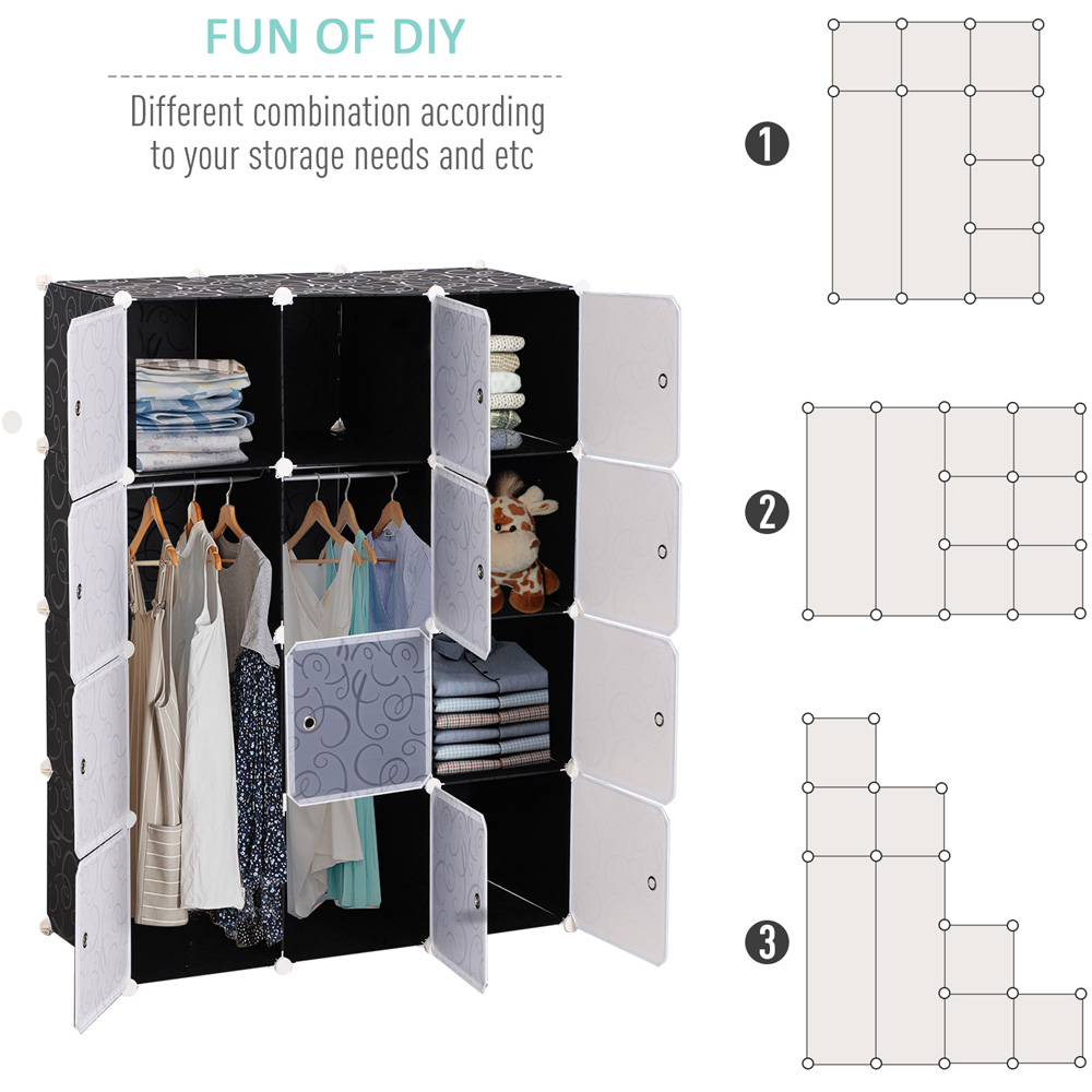 Portland Multi-Storage Modular Plastic Cube Cabinet Image 8