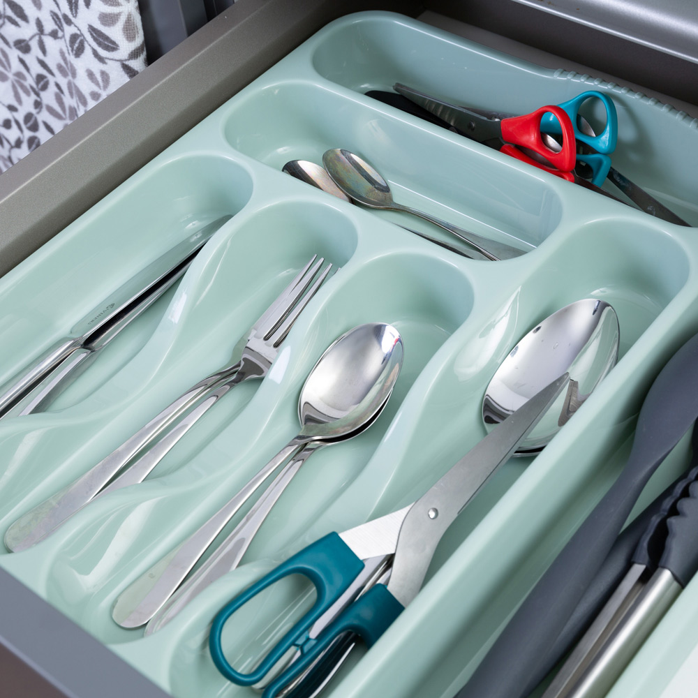 Wham 4 Piece Casa Plastic Kitchen Set Silver Sage Image 3