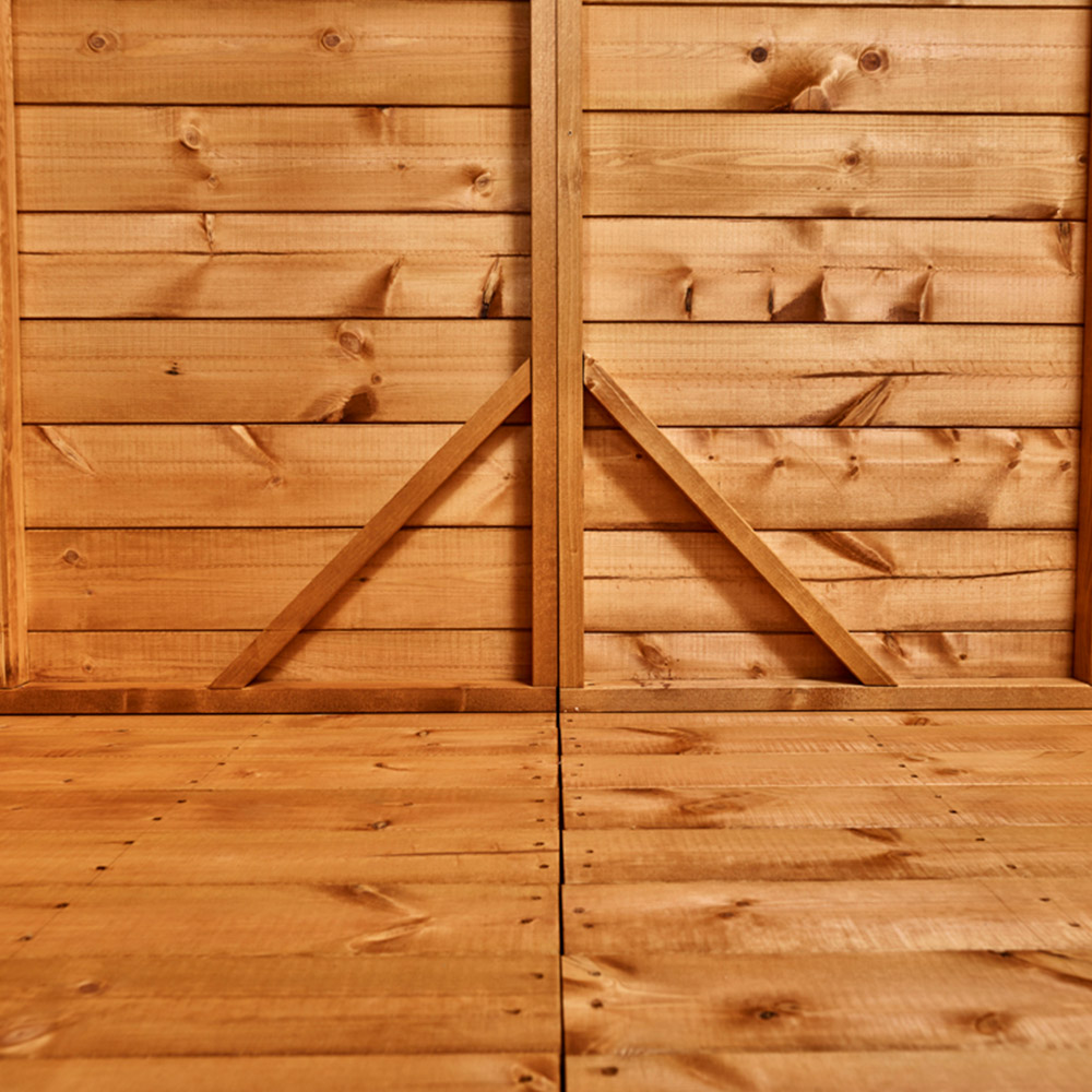 Power Sheds 12 x 4ft Double Door Pent Wooden Shed Image 4