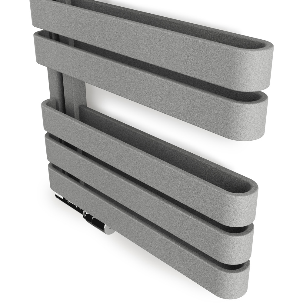 Terma Warp S Salt n Pepper Heated Towel Rail 1535 BTU 655 x 500mm Image 5